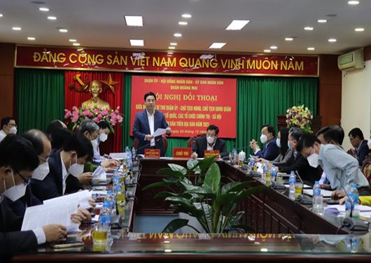 Lãnh đạo quận Hoàng Mai đối thoại, giải đáp nhiều vấn đề Nhân dân quan tâm